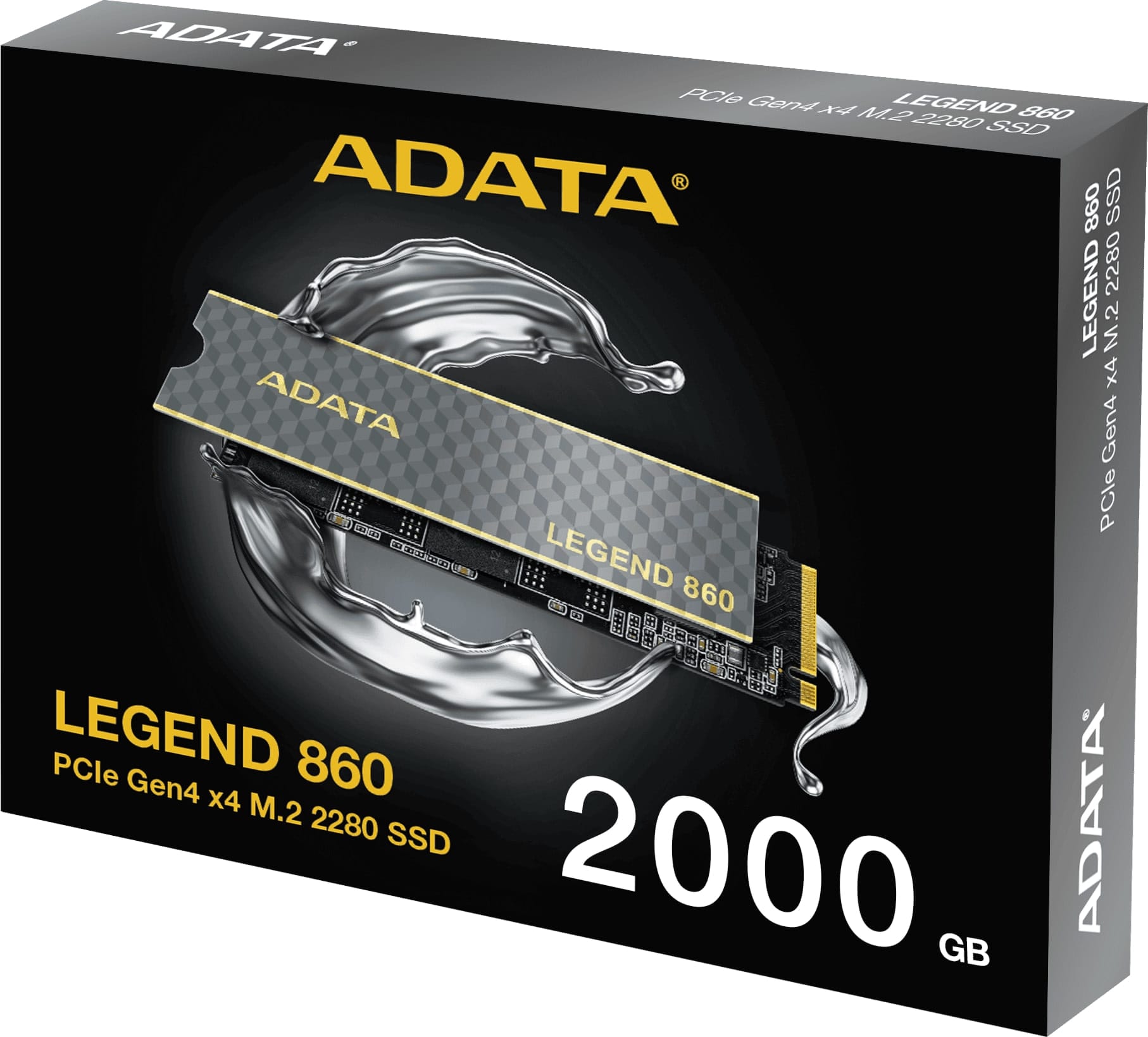 An image of the retail box for a solid state drive from Adata.