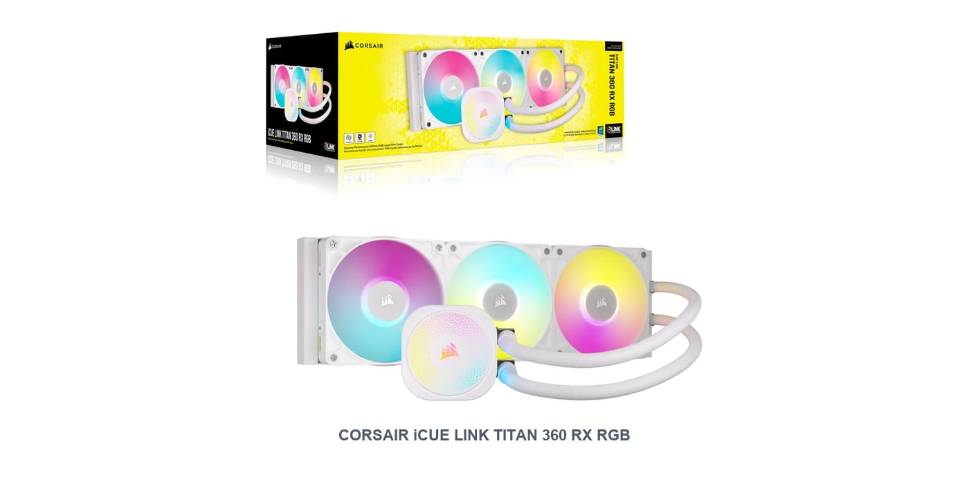 Corsair iCUE LINK TITAN 360 RX RGB white 360mm AIO liquid cooler
