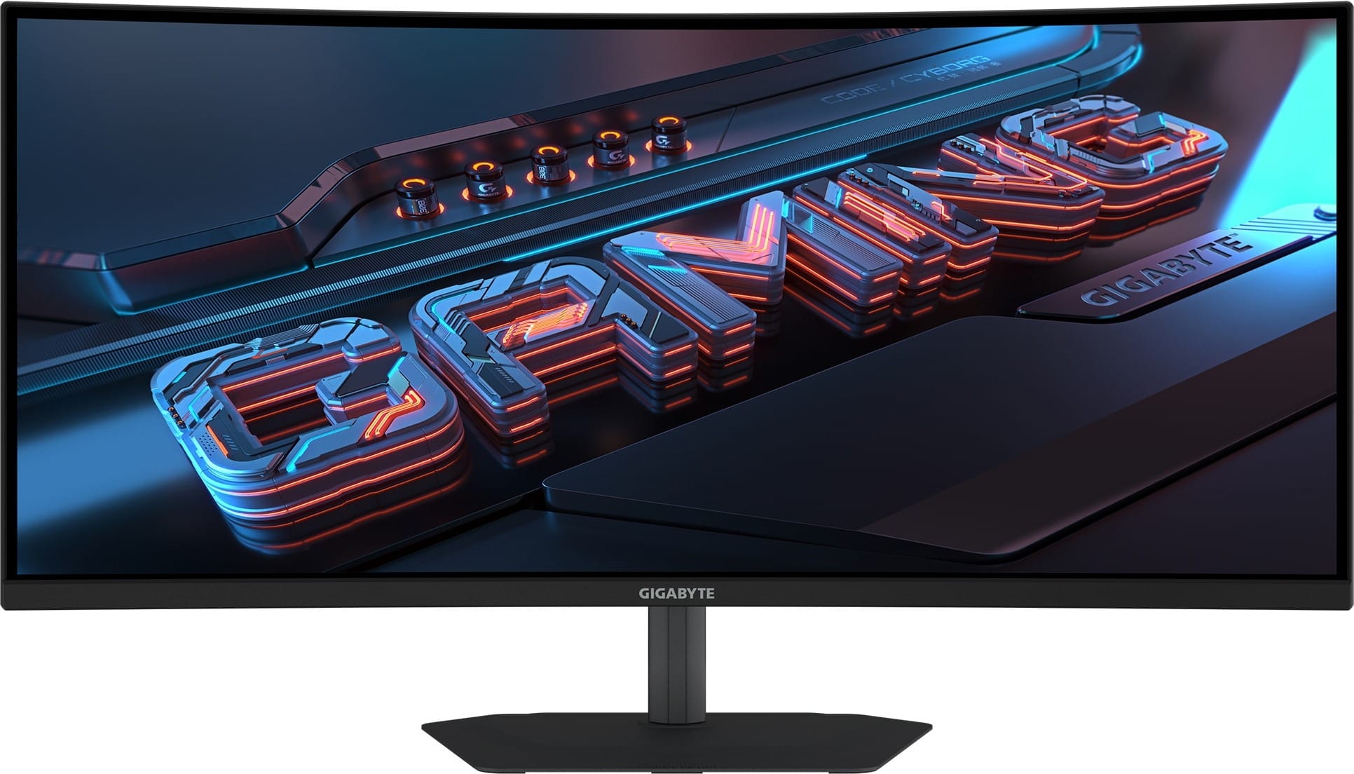 Gigabyte G34WQC2 34-inch curved ultrawide gaming monitor, front view